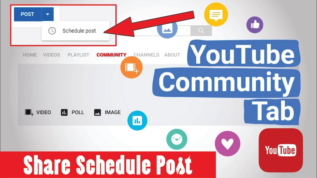 How to Share Schedule Post on YouTube Community Tab