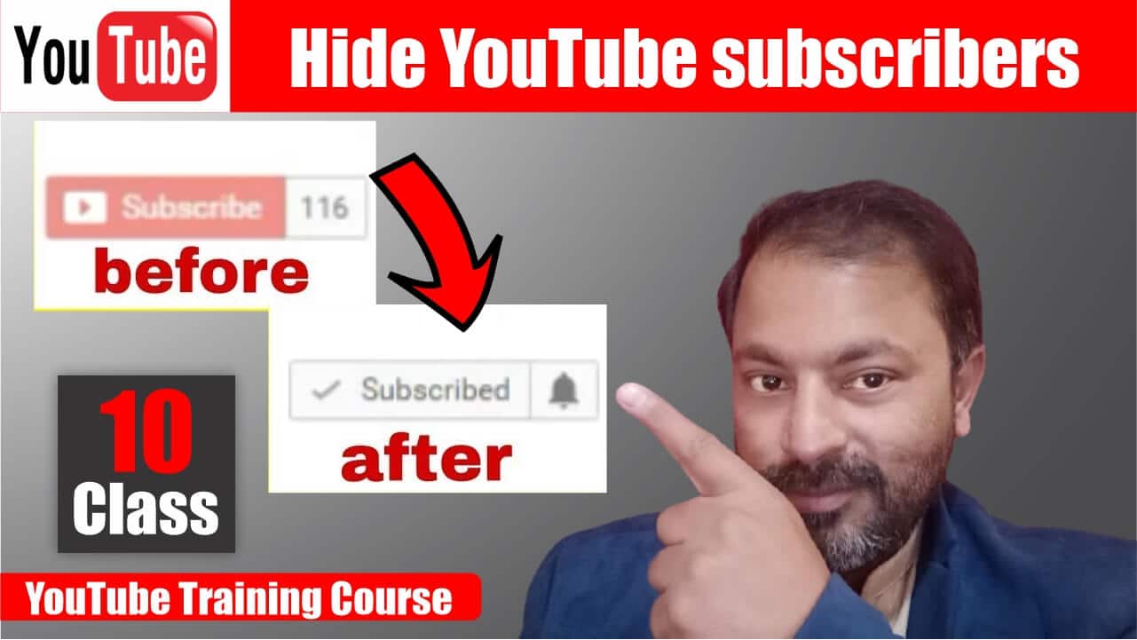 Hide Subscribers on YouTube on Pc